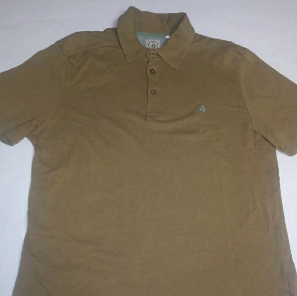 Volcom mens size medium light brown polo